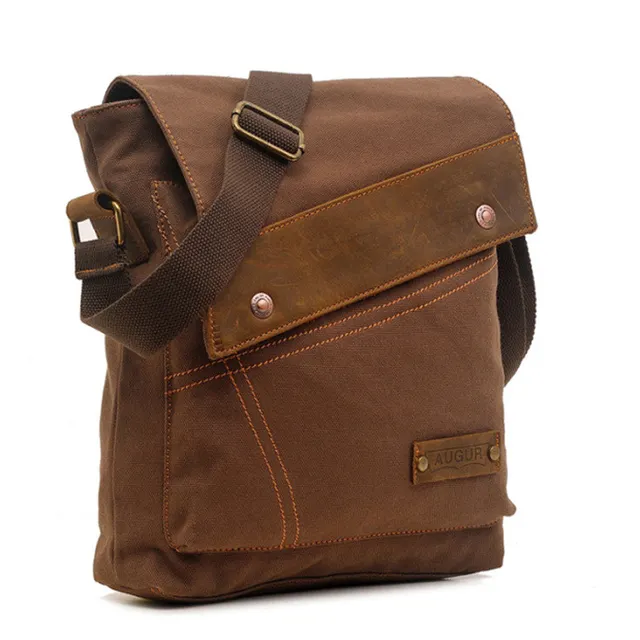AUGUR Vintage male single Handbags men&#39;s messenger bag men Designer Handbag Canvas Casual ...
