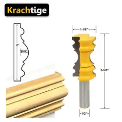 Krachtige 1/2 хвостовика Корона Отделка фрезы линия нож Деревообработка резак рыбий хвост перила карбида Измельчители