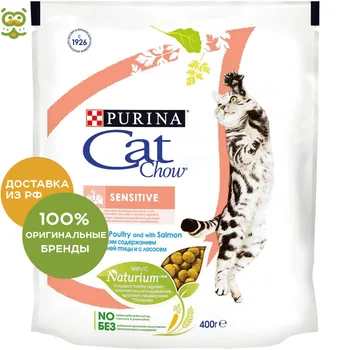 

Cat Chow Special Care Sensitive для взрослых кошек с чувствительным пищеварением, Лосось, 4*400 гр.