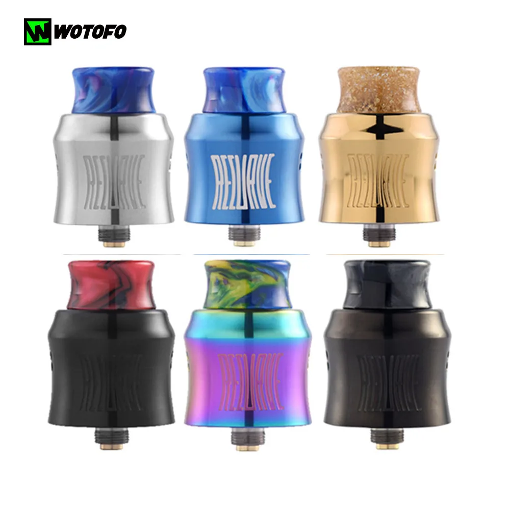 

Original Wotofo Recurve RDA 24mm Vape Tank Vaporizer Rebuilding Dripping RDA Atomizer Vape 510 Thread Spare 810 Drip Tip Vapor