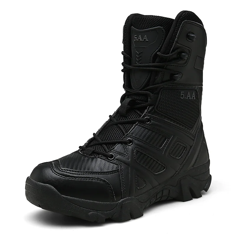 

Black Hiking Shoes For Men Solider Tactical Boots Outdoor Trekking Shoes Waterproof Sneakers Breathable Hiking Climbing Shoes