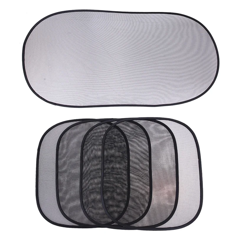 

VODOOL 5Pcs/Set Car Window Sun Shade Cover Auto Side Window Windshield Sunshade Mesh Curtain Solar UV Protection Car Accessories