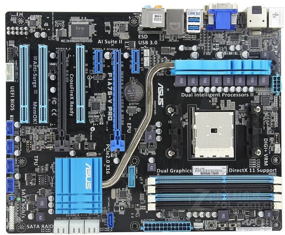 Разъем FM1 для ASUS оригинальная б/у настольная плата AMD A75 DDR3 USB3.0 SATA3|Материнские