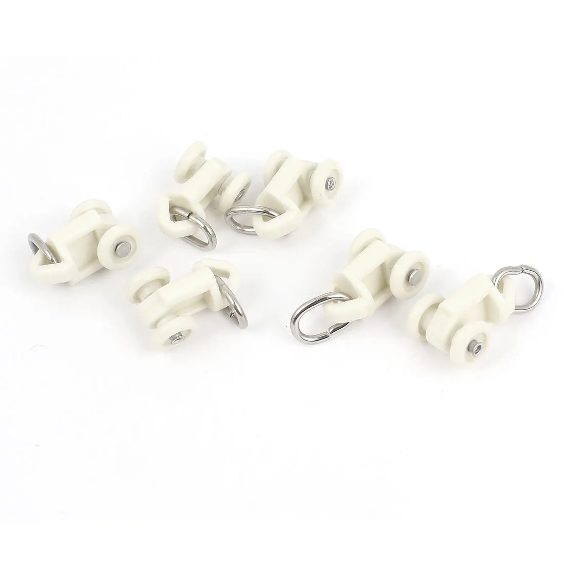

UXCELL 6 Pcs/lot 10mm/ 0.4" Roller Dia Wheel Plastic Curtain Track Rail Rollers White 23 x 15 x 13mm
