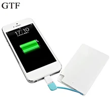 GTF ультра тонкий портативный 1500 mAh внешний аккумулятор USB банк питания для мобильного телефона батареи питания