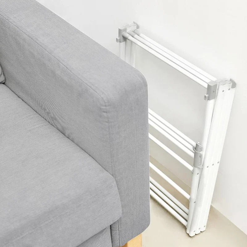  TG-Motors Folding drying rack indoor home balcony clothes pole portable mobile telescopic storage r