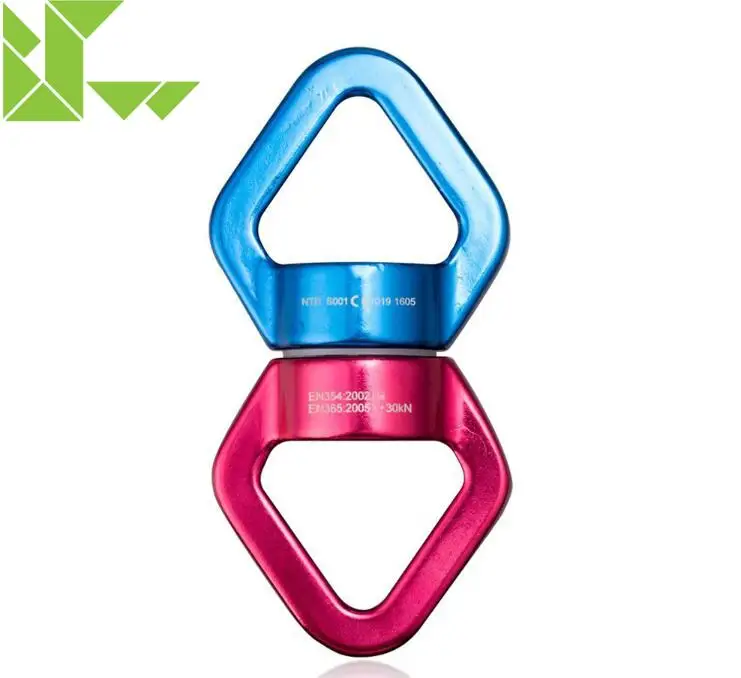 

10 Pcs Mountain Climbing CE EN354 Ball Bearing Aluminum 360 Degree Snap Hook Swivel Connector Carabiner