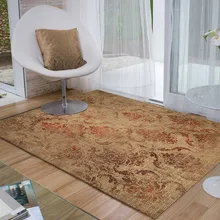 Крем-коричневый цветочный этнический Цветочный старение 3d принт Нескользящая микрофибра Гостиная декоративный современный моющийся коврик