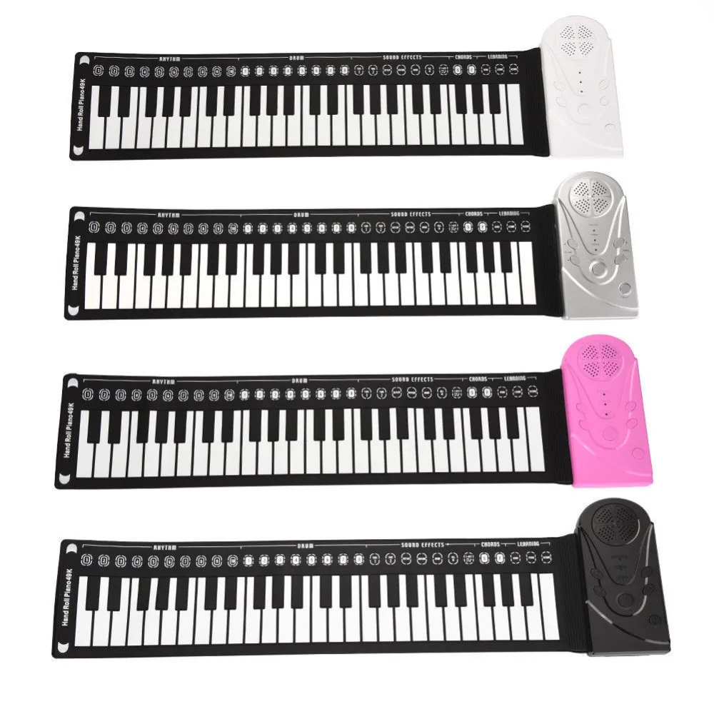 Silicone Flexible Roll Up Piano Completely Portable Portable Silicone Piano.Flexible Battery OR USB Powered. 49 Keys 