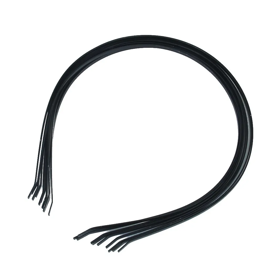 

EAS 10Pcs 3mm Blank Headbands Metal Hair Band Lots DIY Accessories Black