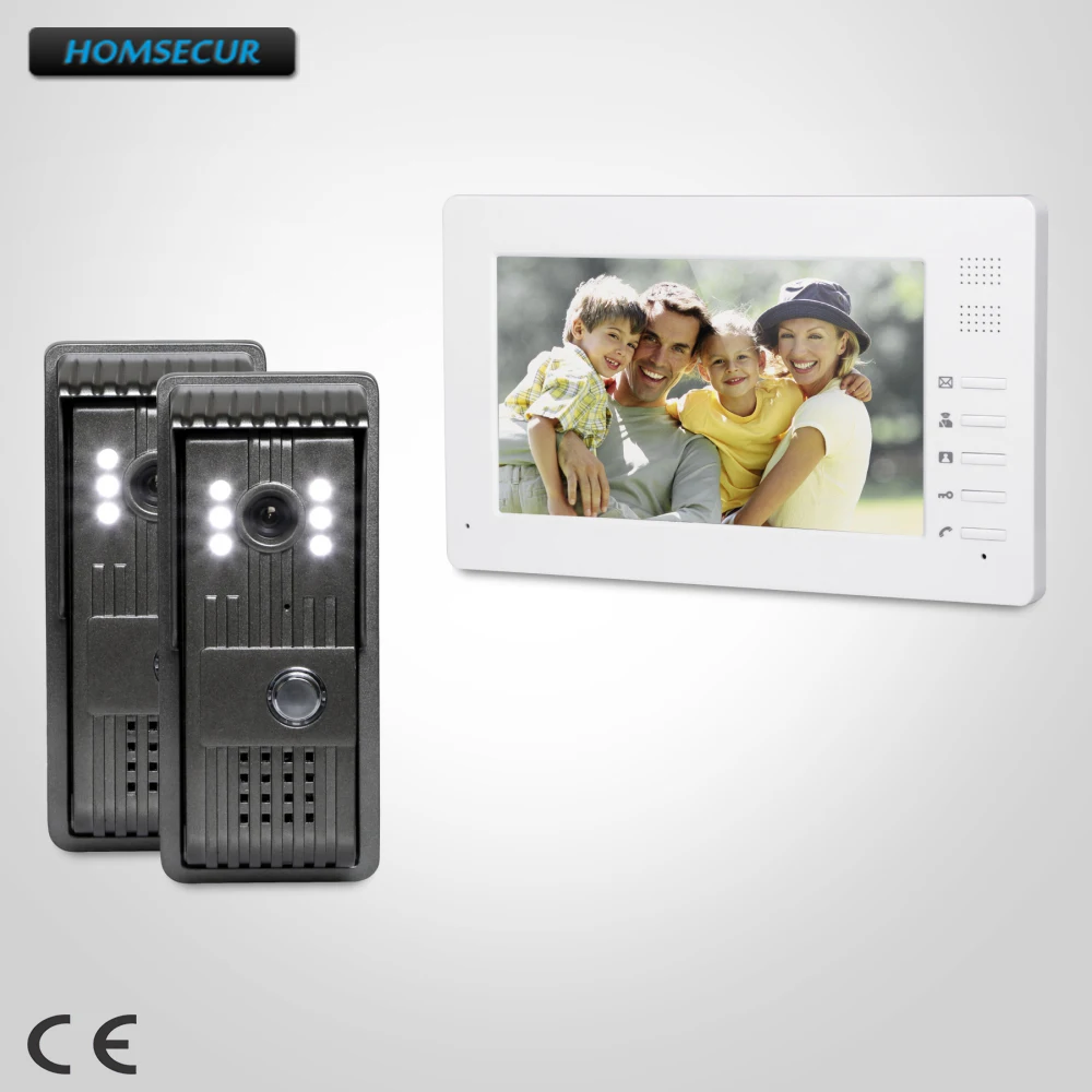 

HOMSECUR 7" Video Door Phone Intercom System with One Button Unlock for Home Security XC003+XM706