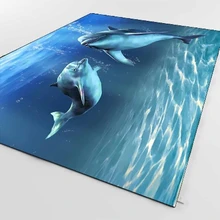 Else тропический под морем плавание дельфины рыбы 3d принт нескользящей микрофибры Гостиная Декоративные Современные моющийся коврик коврики