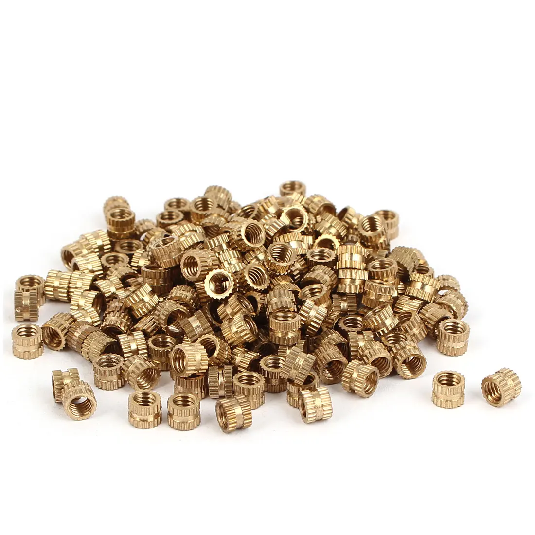 UXCELL M4 X 4Mm Female Thread Brass Knurled Threaded Insert Embedment Nuts 200Pcs UXCELL M4 X 4Mm Female Thread Brass Knurled Threaded Insert Embedment Nuts 200Pcs