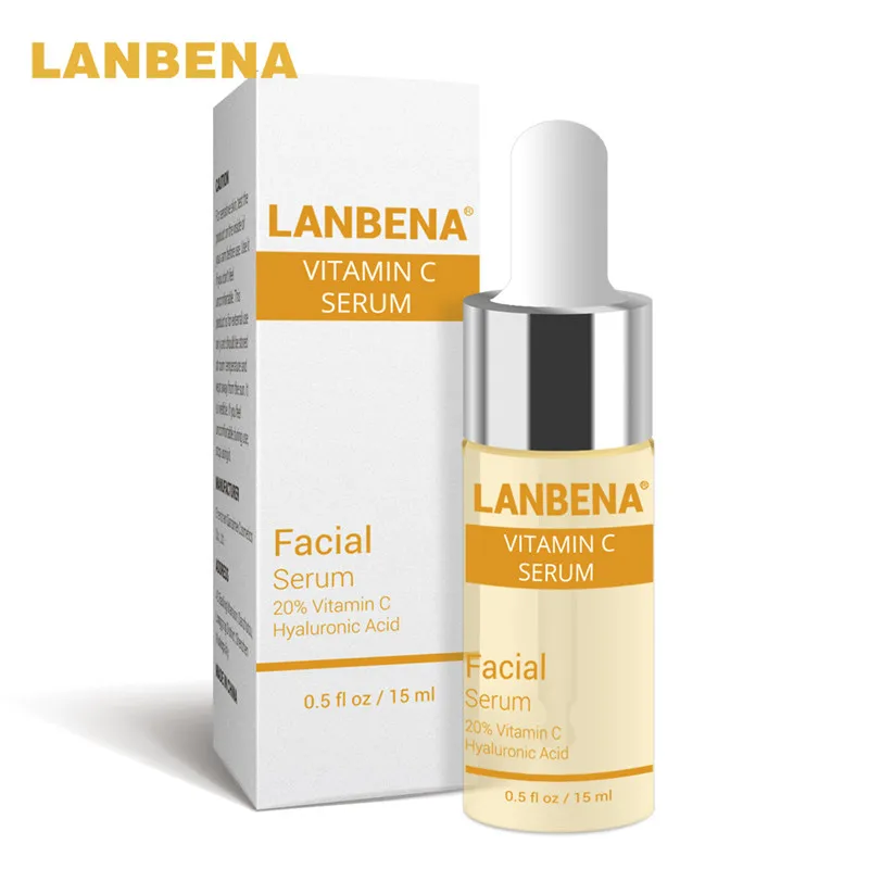

LANBENA Vitamin C Serum VC Removing Dark Spots Freckle Speckle Fade Ageless Whitening Cream Anti Winkles Face Cream Essence