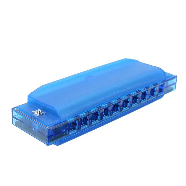 Swan Harmonica 10 Holes 20 Tones Blues Harps Multi-Colors Plastic C Key Accordions Musical Instrument Woodwind Students Kids