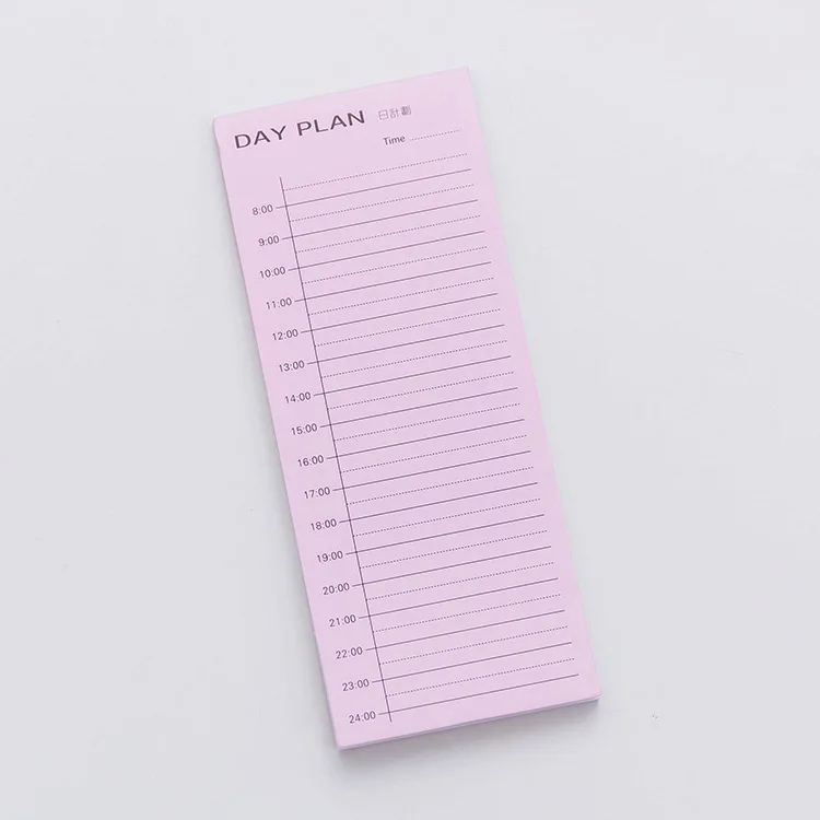 EZONE розовый зеленый цвет липкие заметки ежемесячный/Еженедельный/Ежедневный план подробный список блокнот для заметок канцелярские бумажные наклейки - Цвет: Daily plan