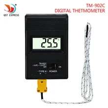 Thermomètre numérique LCD de Type K, TM-902C noir, détecteur de température, thermodétecteur industriel, mètre + sonde de Thermocouple