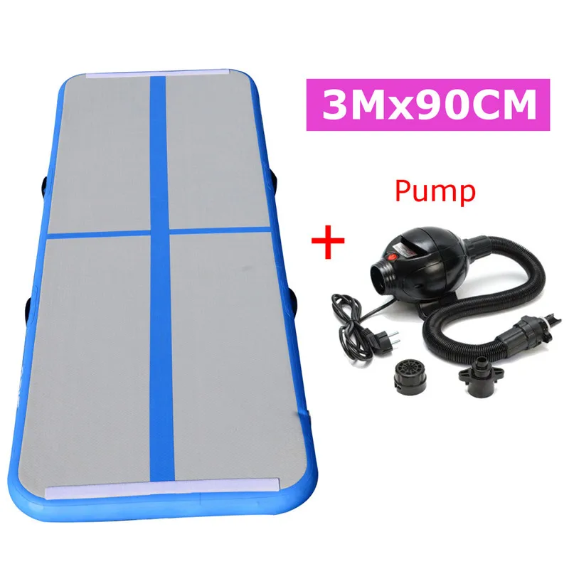 

90x300x10cm Airtrack Inflatable Tumble Track Trampoline Air Track Taekwondo Gymnastics Inflatable Air Mat with Air Pump