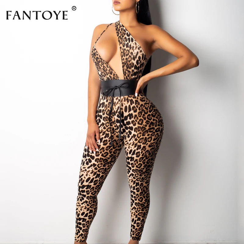 leopard romper for womens