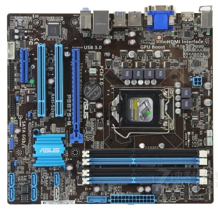 Socket LGA 1155 PCI E3.0 USB3.0 SATA3.0 For ASUS P8B75 M Desktop