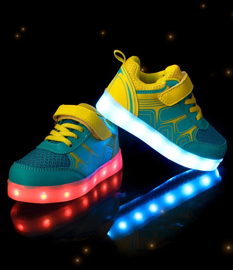 25-37 размер/USB светящиеся кроссовки светящаяся корзина Led детская обувь с светильник детская светящаяся обувь enfant для мальчиков