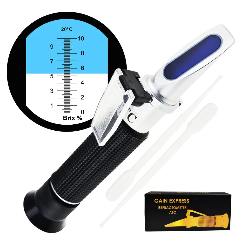 0 10 Brix Refractometer with ATC Low Concentrated Sugar Content