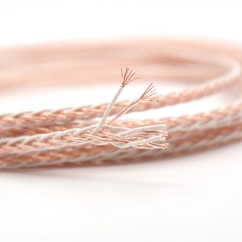 Free shipping 4TC 4core twist cable OCC Copper Wire Cable for HIFI