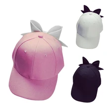 Женская модная бейсбольная кепка с большим бантом, регулируемая плоская шляпа в стиле хип-хоп