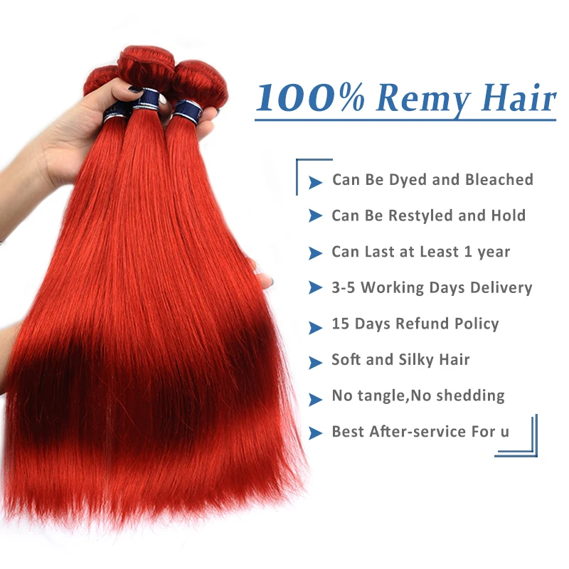 Remyblue Red Human Hair Weave Bundles 99J Burgundy Malaysian Straight Hair 3 Bundle Deals Thick Remy Hair Extension No Shedding Remyblue Red Human Hair Weave Bundles 99J Burgundy Malaysian Straight Hair 3 Bundle Deals Thick Remy Hair Extension No Shedding