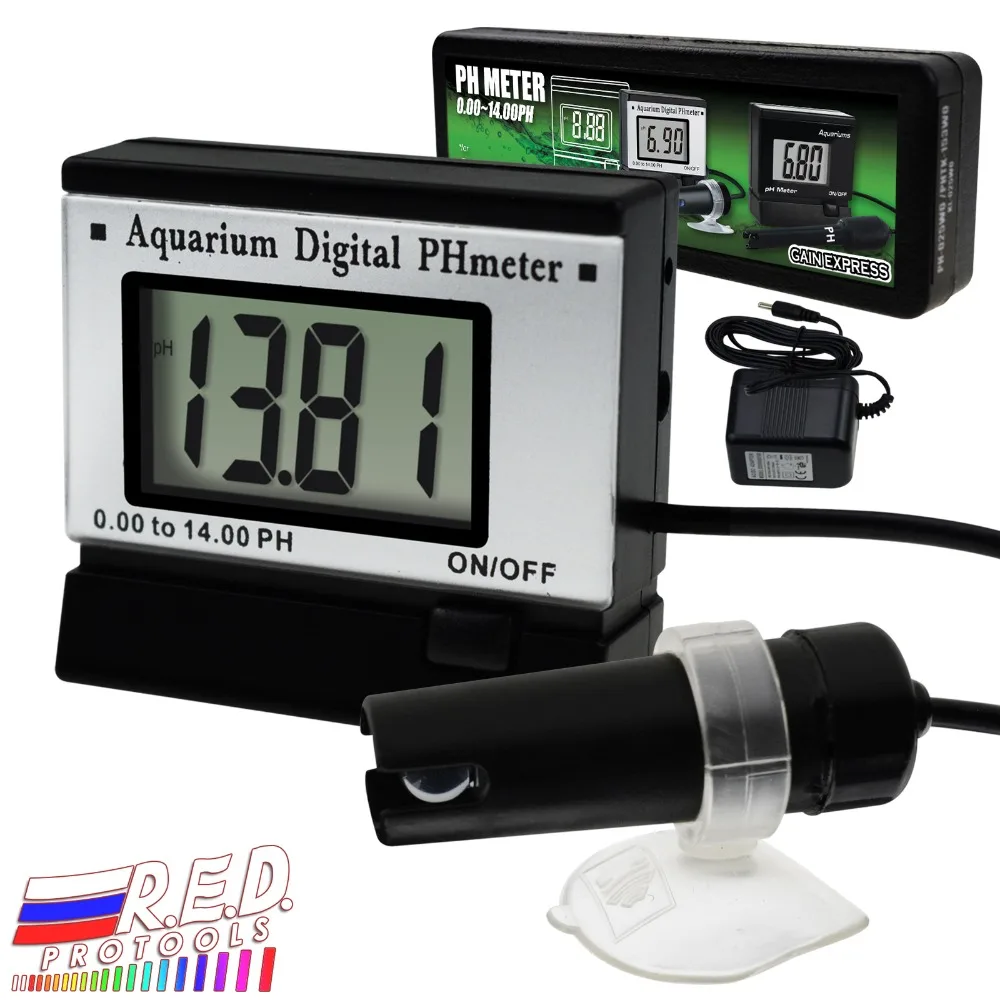 Цифровой pH-монитор ATC 0 00 ~ 1 5 pH с блоком питания и зондом электродом длиной м