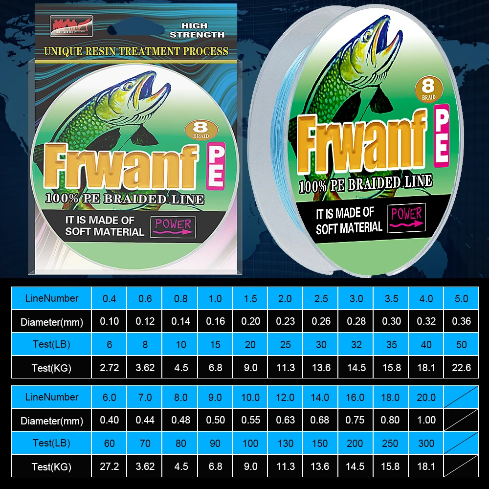 Buy Frwanf 2017 300M 8 Strands Freshwater/Saltwater