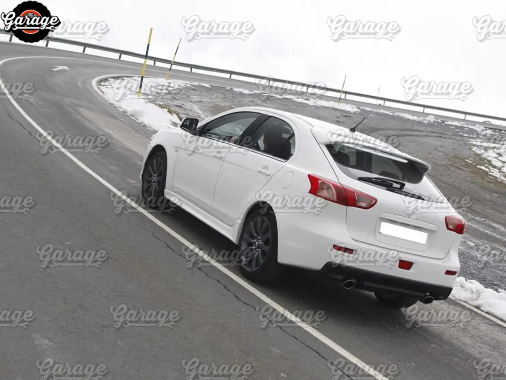 Спойлер на пятую дверь для Mitsubishi Lancer X Sportback 2008 ABS пластик спортивный Стайлинг