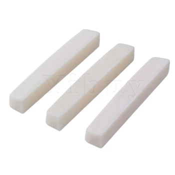 

Yibuy 60pcs White 6 String Guitar Bone Nut Slotted for Acoustic Guitar