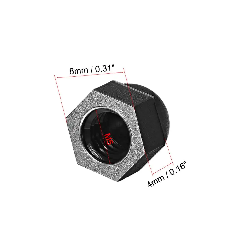 UXCELL 20 шт. M5/6/8 Кепки гайки шестигранные колпачковые полукруглой головкой Гайки