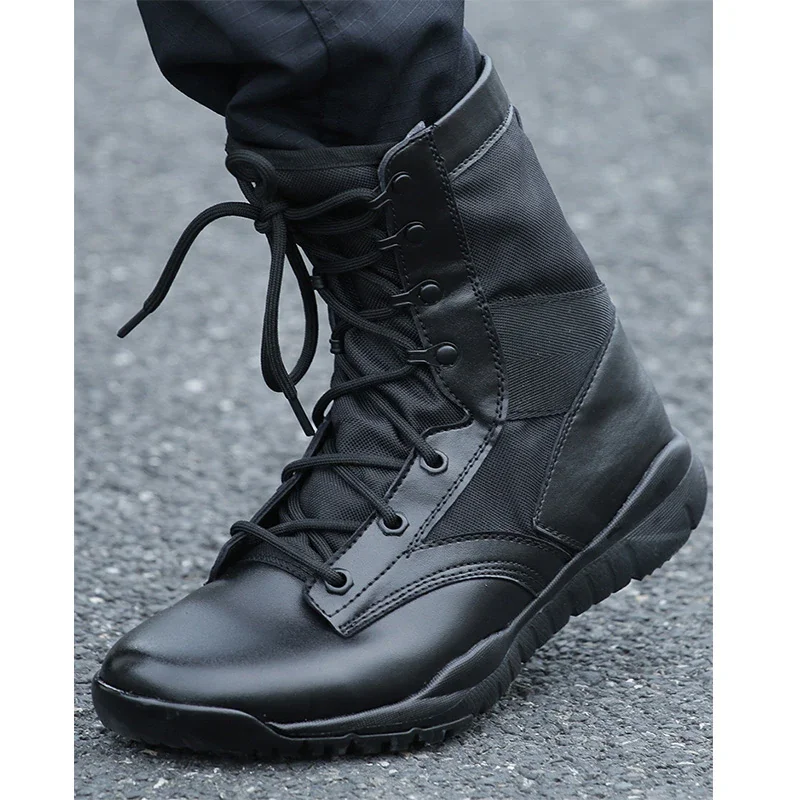Men Military Tactical Black Boots Super 