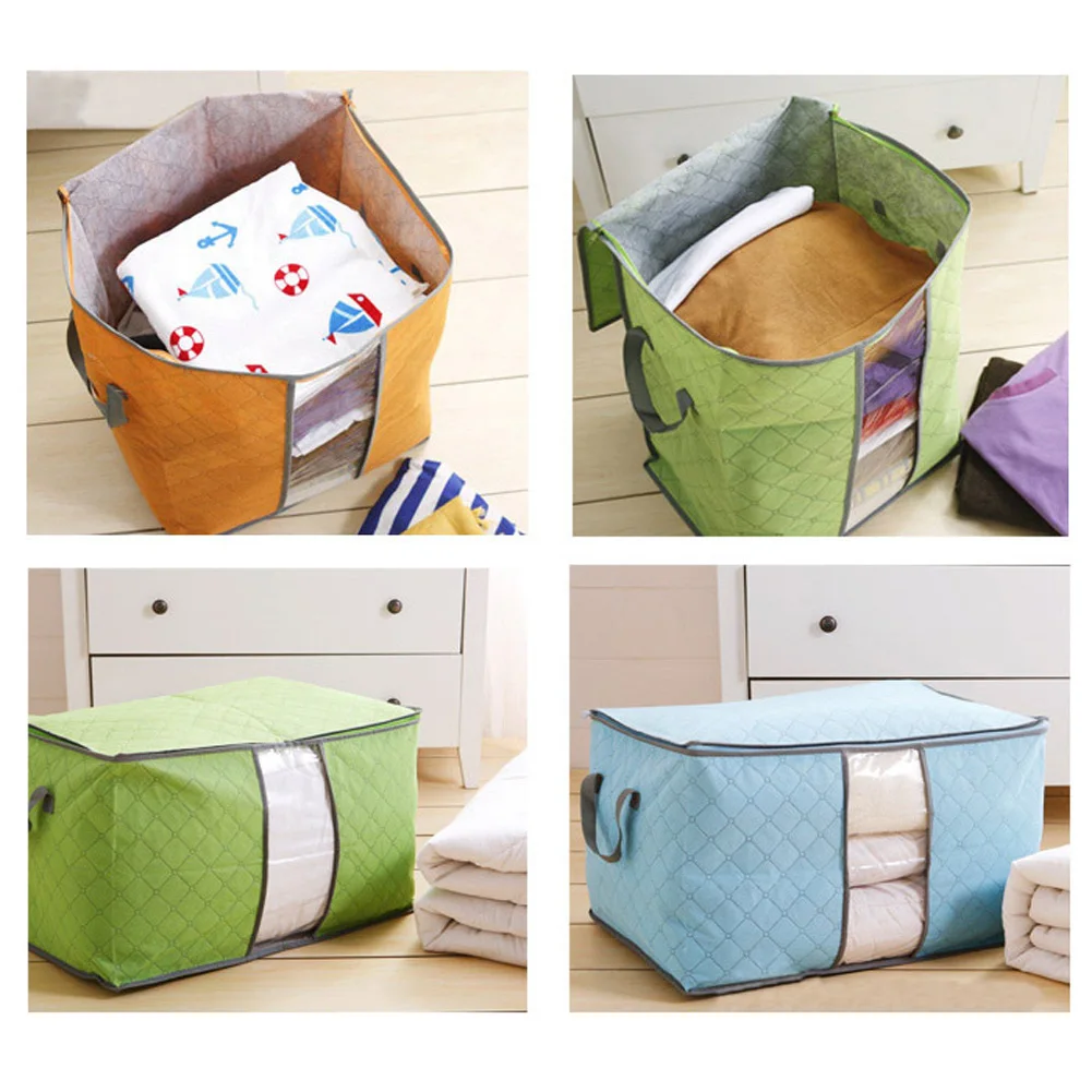 

1Pcs! Pouch Organizer 3 Colors 2 Sizes U Pick Foldable Storage Bag Clothes Blanket Pillow Quilt Closet Sweater Box