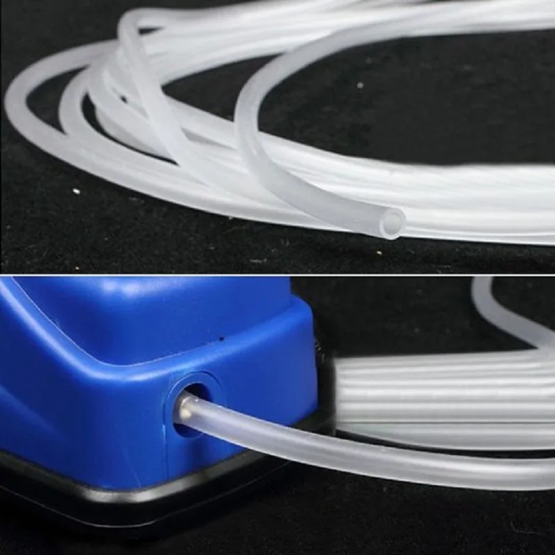 4*6mm Air Line Pipe Oxygen Compressor Plate Disk Disc Pump Hose Bubble Stone Aerator Aquarium Fish Tank Ring Mineral Rubber Tube