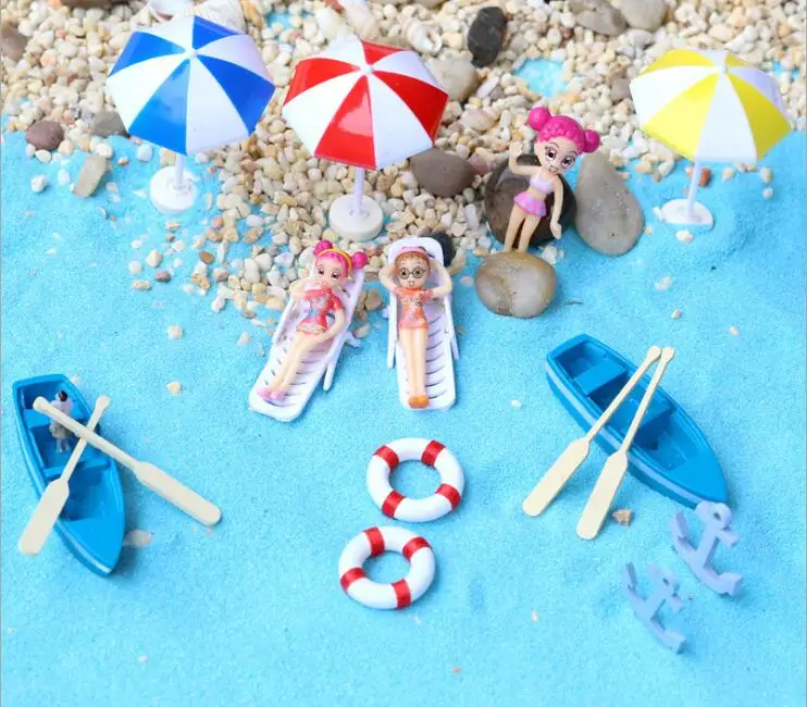 

Mini size Sand beach landscape miniatures Craf Miniature Garden Ornaments zakka Small ornaments DIY Mini Fairy tale world CJ14