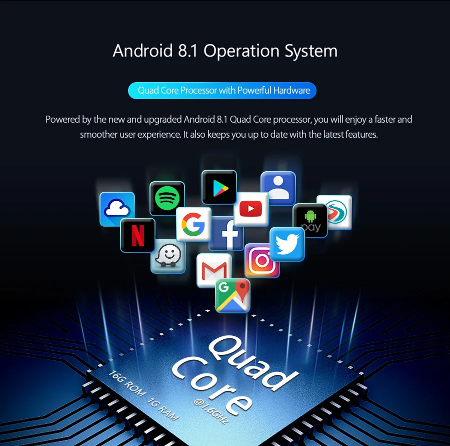 Best XTRONS 7" Android 8.1 Quad Core 16GB ROM car Multimedia System DVD Player GPS Navigation for Seat Ibiza MK4/6J 2009-2013 RCA 1