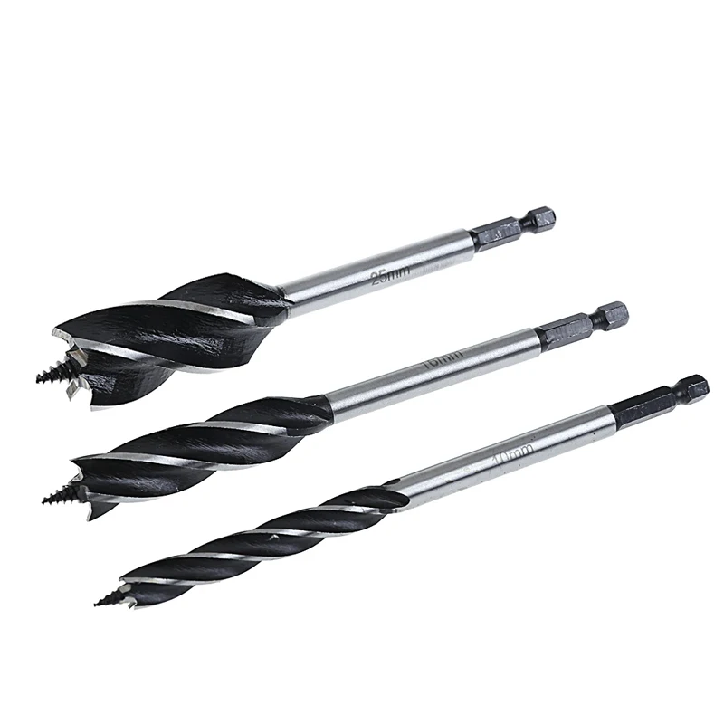 

Spiral HSS Drills for Wood 10/16/25mm Hex Power Tools Chuck Bits MY27_20