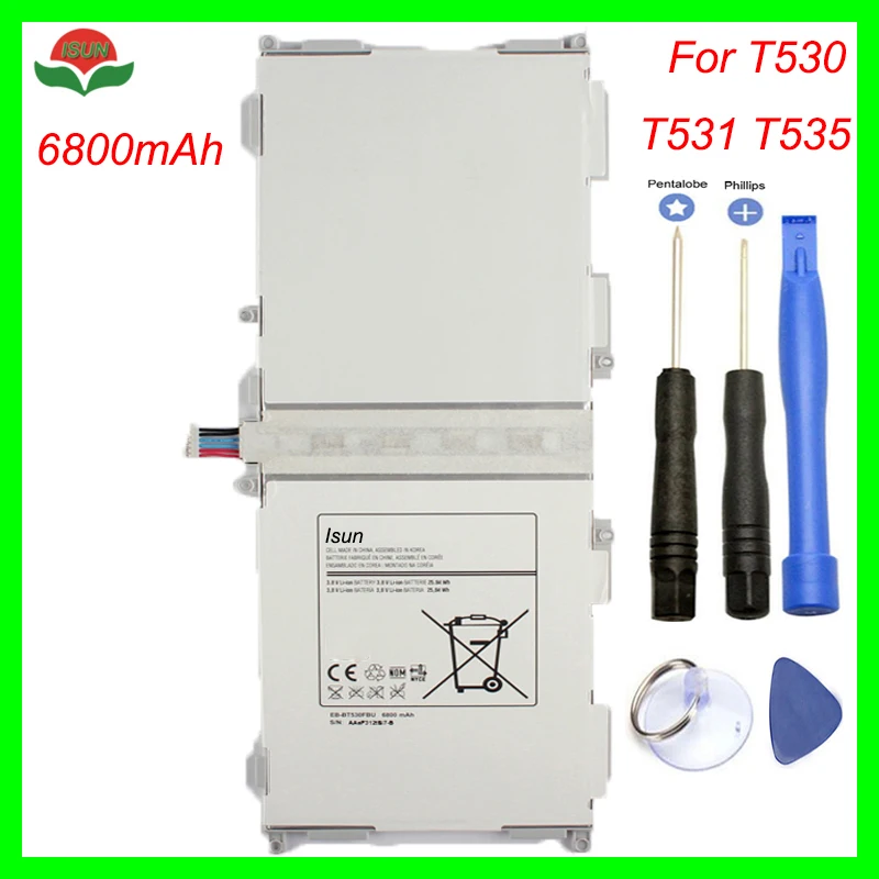 

Original Quality 6800mAh EB-BT530FBC EB-BT530FBE EB-BT530FBU/C Battery for Samsung Galaxy Tab 4 10.1 T530 T531 T535 Batteria