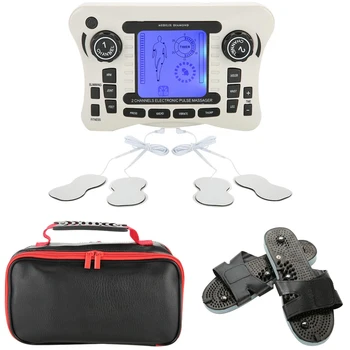 

Electric Body Muscle Stimulator Body Relax Electrode Pulse Tens Acupuncture Therapy Massager Machine Gift + Foot Massage Slipper