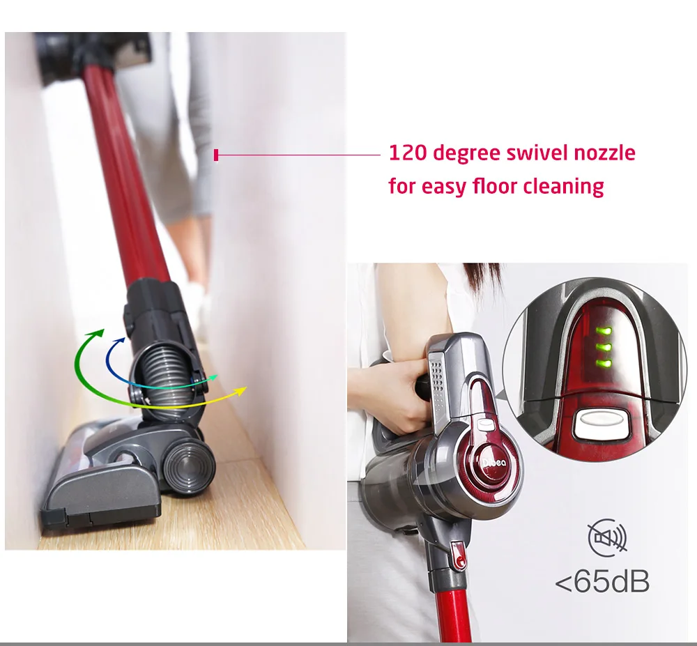 Dibea C17 D18 Portable 2 In1 Cordless Stick Handheld Vacuum Cleaner Cyclone Strong Suction Dust Collector Household Aspirator