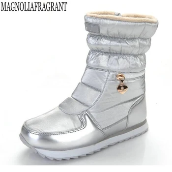 

white winter boots women fashion snow boots women's shoes Brand Women's boots platform Keep warm waterproof Ankle boots women c2