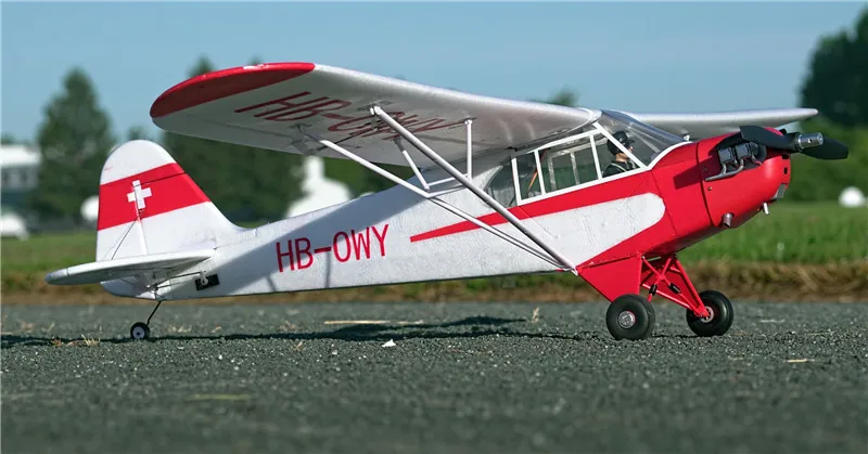 FMS 1400 мм J3 Cub V3(55,") Размах крыльев RC самолет с поплавками и шестерни белого и красного цвета, с самонастраиваемым устройством XT60 штепсельной вилки