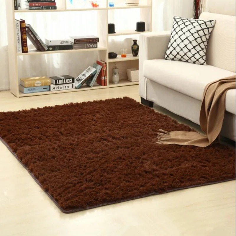 Us 3 8 52 Off Large Size Fluffy Rugs Anti Skiding Shaggy Faux Fur Area Rug Dining Room Carpet Floor Mats Camel Living Room Bedroom Alfombras In