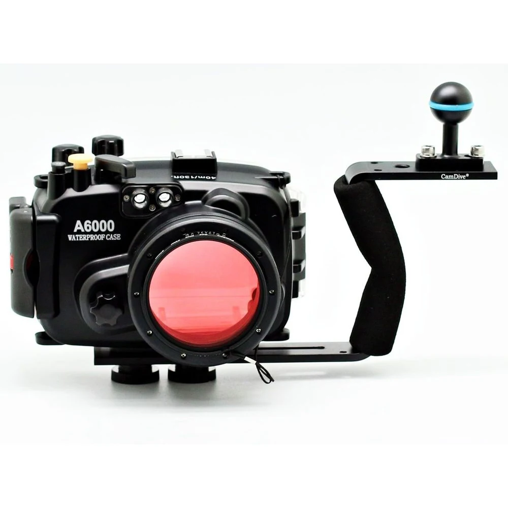 Meikon 40m//130ft Waterproof Underwater Camera Housing Case for Sony A6000 Can Be Used With 16-50mm Lens