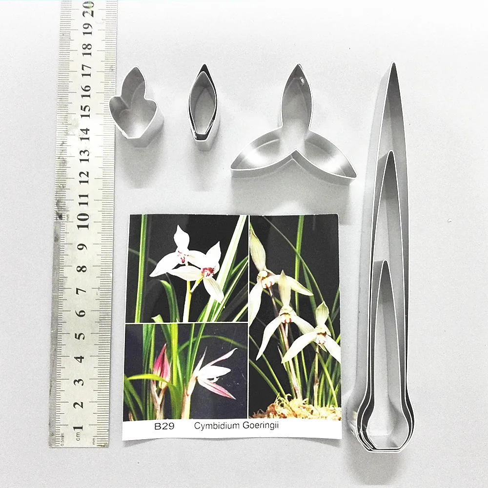 

Cymbidium Goeringii Petal and Leaf Full Set Cutters, Sugarcraft cutters,flower cutter, Clay tools,Clay flower cutters