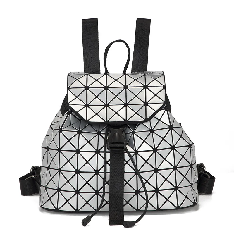 

Holographic Backpack with sparkles Women Backpack Feminine Geometric Plaid Sequin Female Backpacks For Teenage Girls Bag