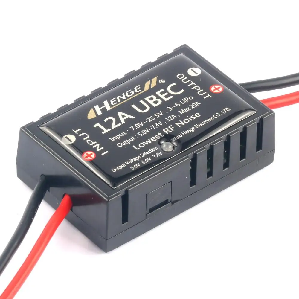 HENGE 12A UBEC Switch Mode BEC Voltage Stabilizer Output 5V / 6V / 7.4V
